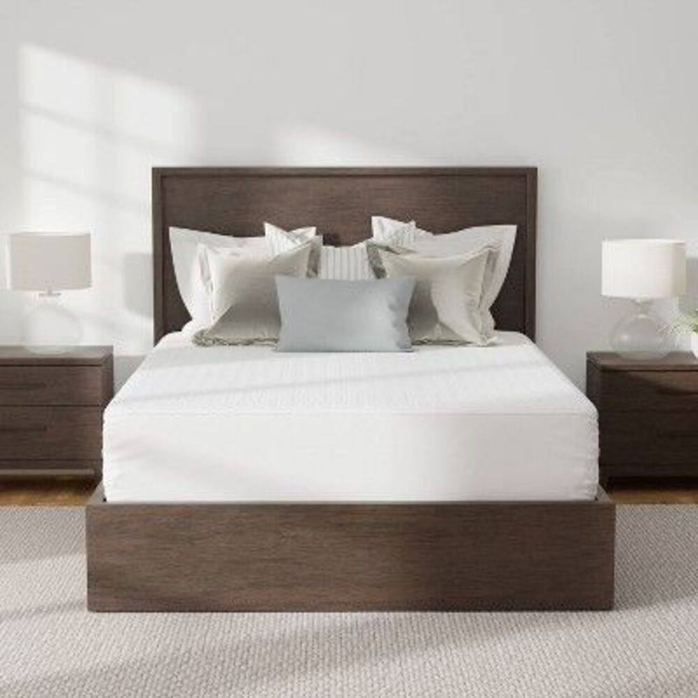 Open Box - Allerease -  Queen Platinum Zip-Off Plush Top Waterpr White